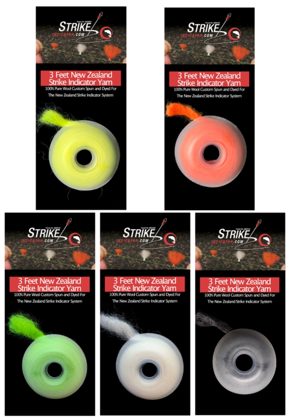 New Zealand Strike Indicator - Wool Spools